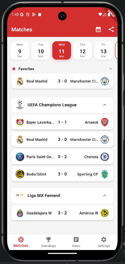 شاشة البداية الخاصة بالتطبيق